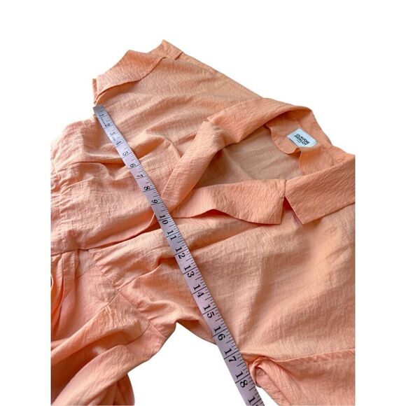 Claudie Pierlot Paris Short Sleeve Coral Tie-Waist Wrap Mini Dress Size EU 36/US - Picture 10 of 12